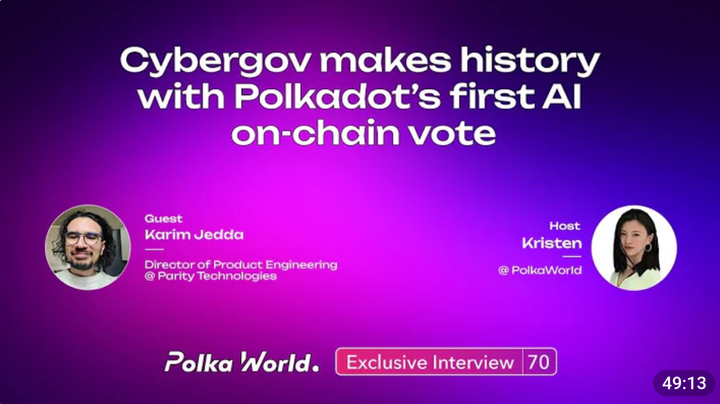 Cybergov makes history with Polkadot’s first AI on-chain vote